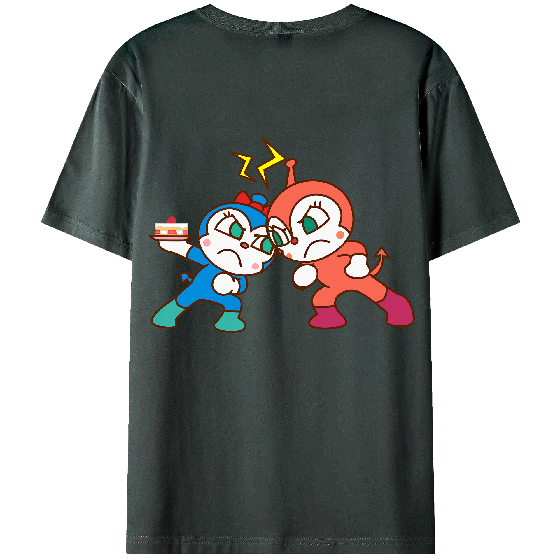 （画像用） アンパンマン Anpanman 綿100％ メンズ半袖Tシャツ（バックプリント） 通気性